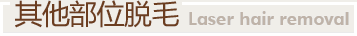 其他部位脫毛